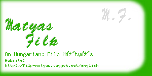 matyas filp business card